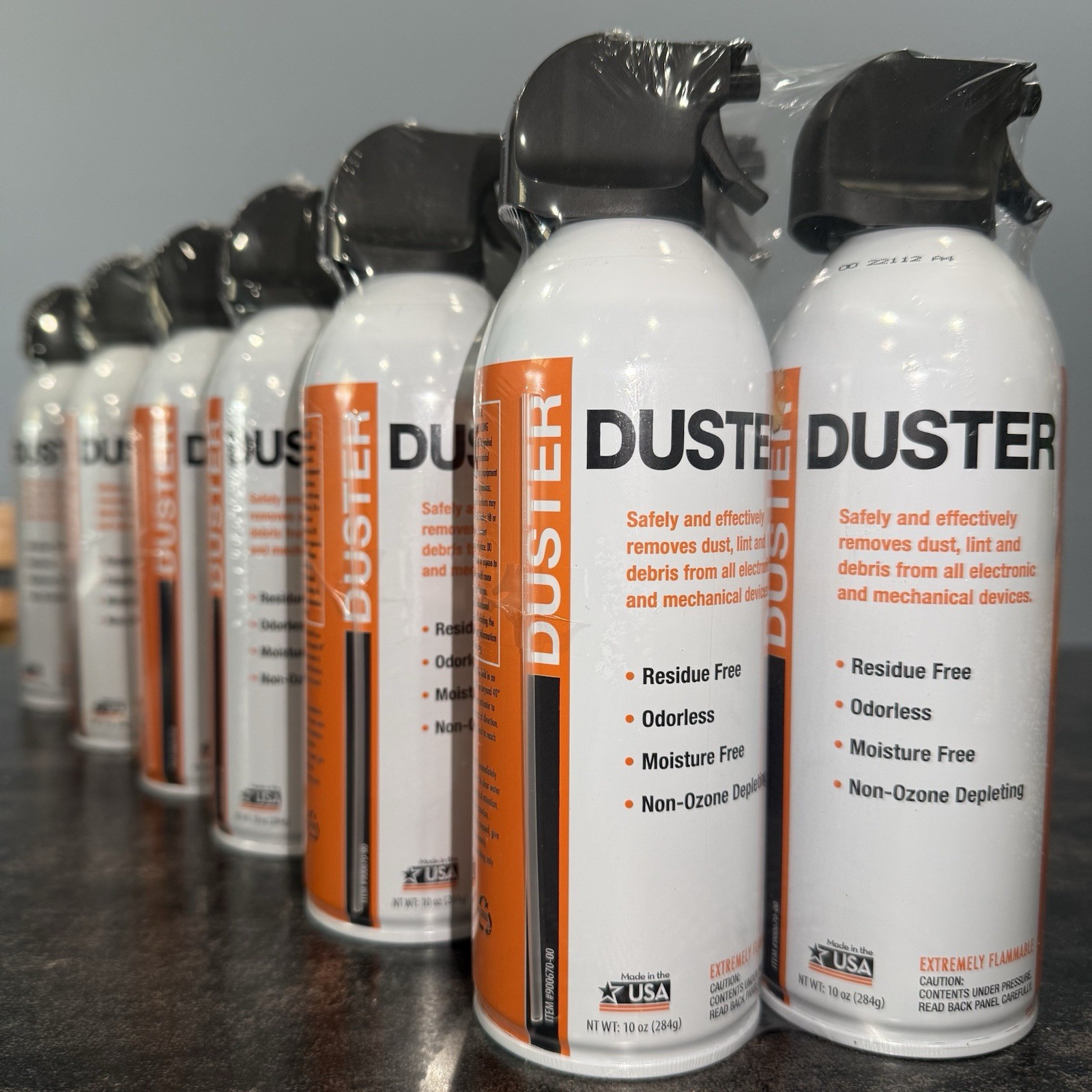 12 packs Compressed Air Duster 10 oz can Dust off Electronic Computer Keyboard