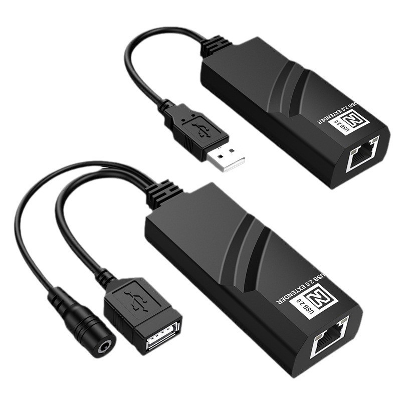 USB 2.0 To RJ45 Network Cable 100M Extender With Power Supply Extension Cable