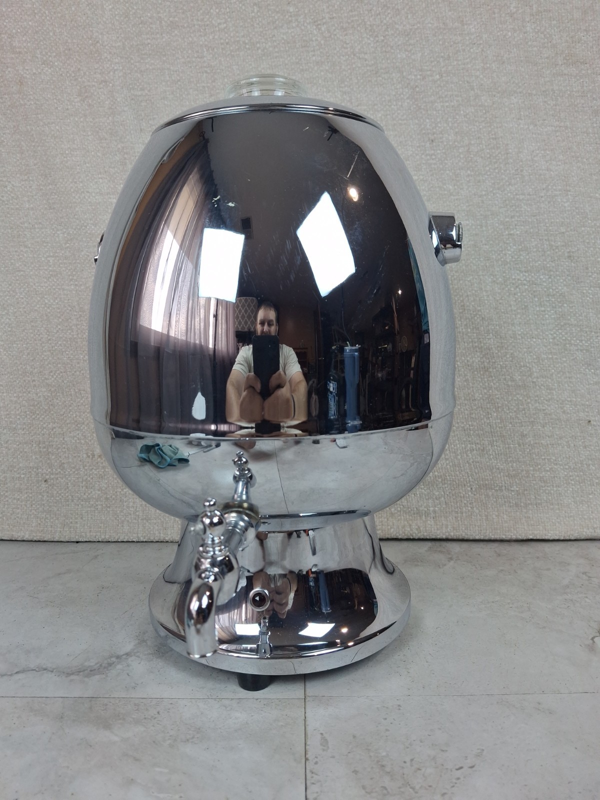 Vintage Montgomery Ward Chrome Art Deco Coffee Percolator Urn
