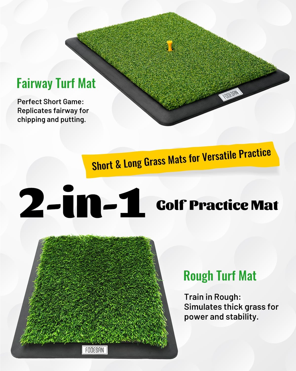 Golf Hitting Mat – Practice Mat with Swing Path Feedback & Impact Detection...