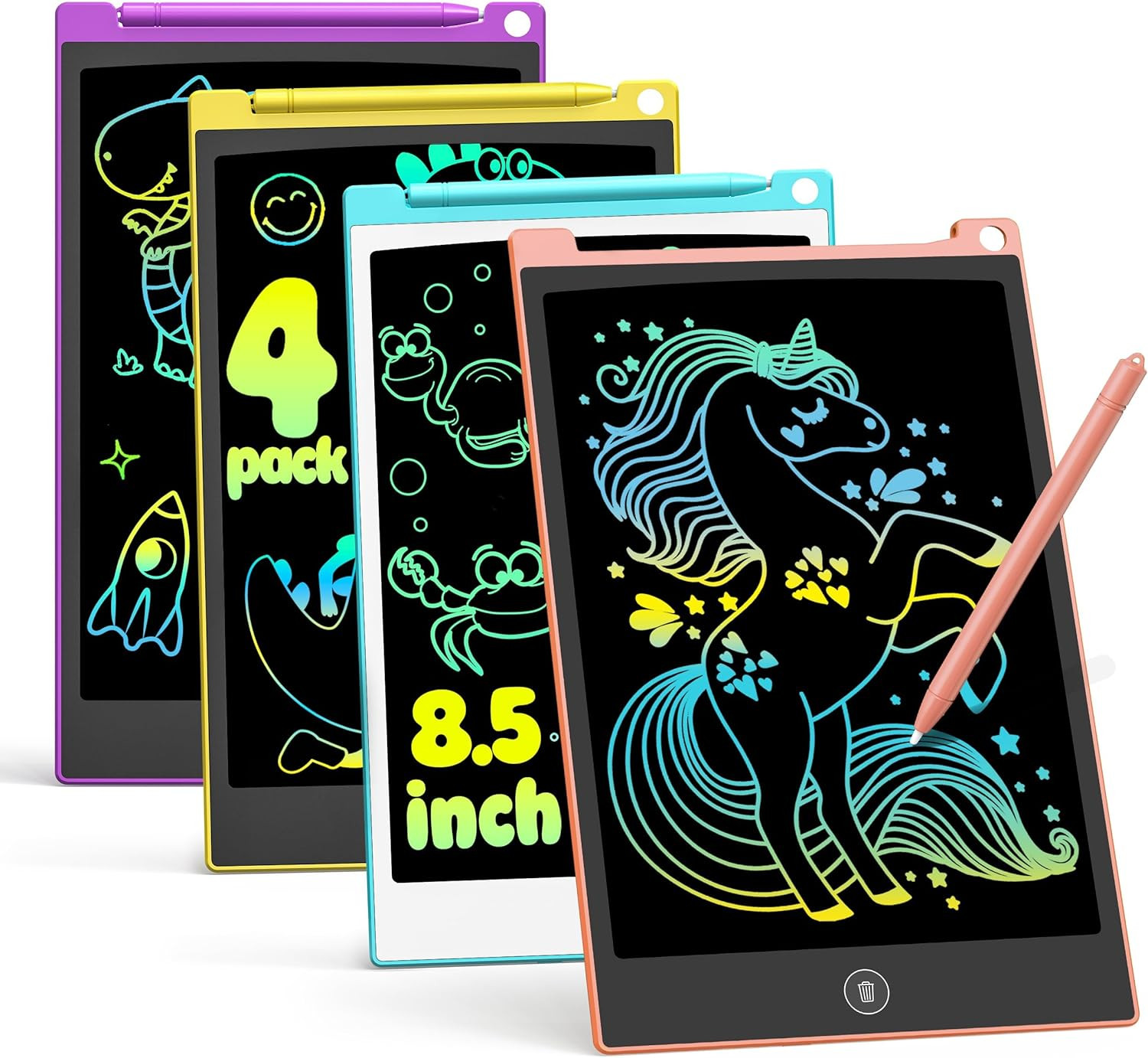 New 4 Pack 8.5 Inch LCD Writing Tablet Kids Drawing Board Fast Shipping