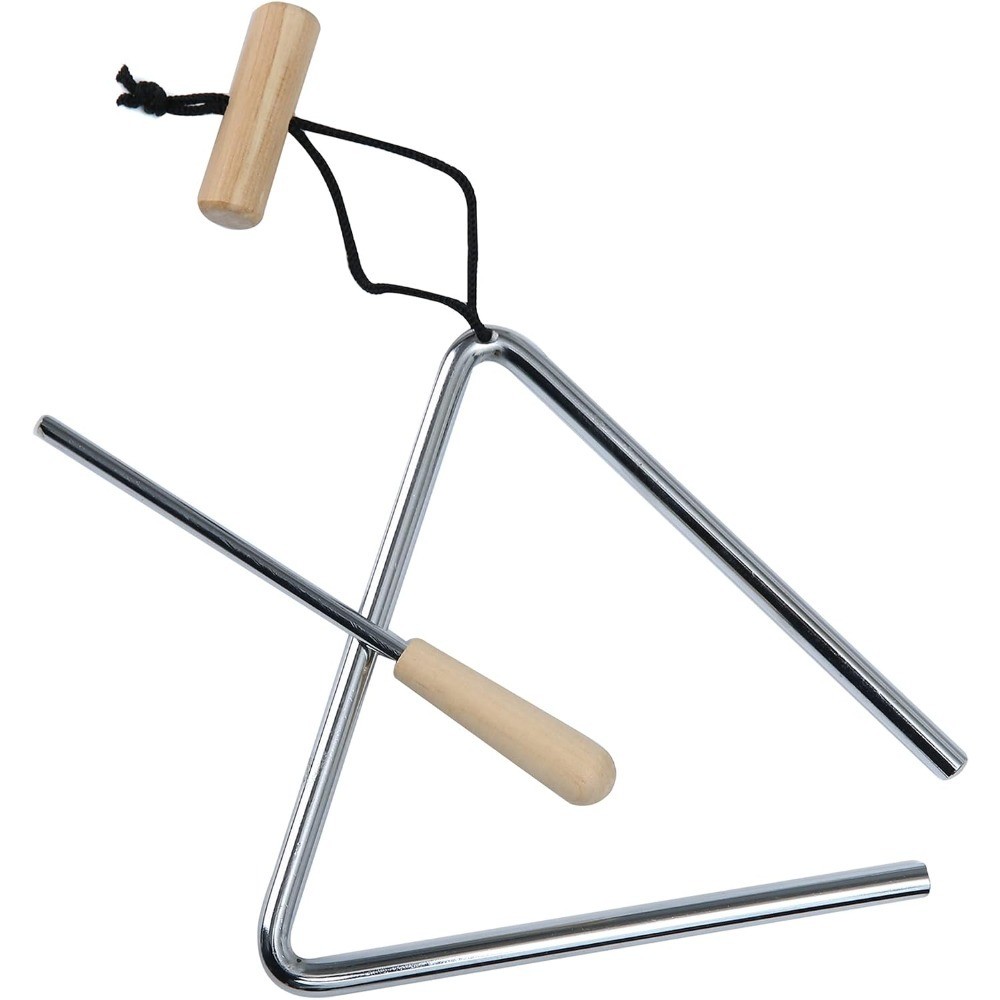 6 Inch Steel Musical Triangle Percussion Instrument Bell | Heavy Duty Hand