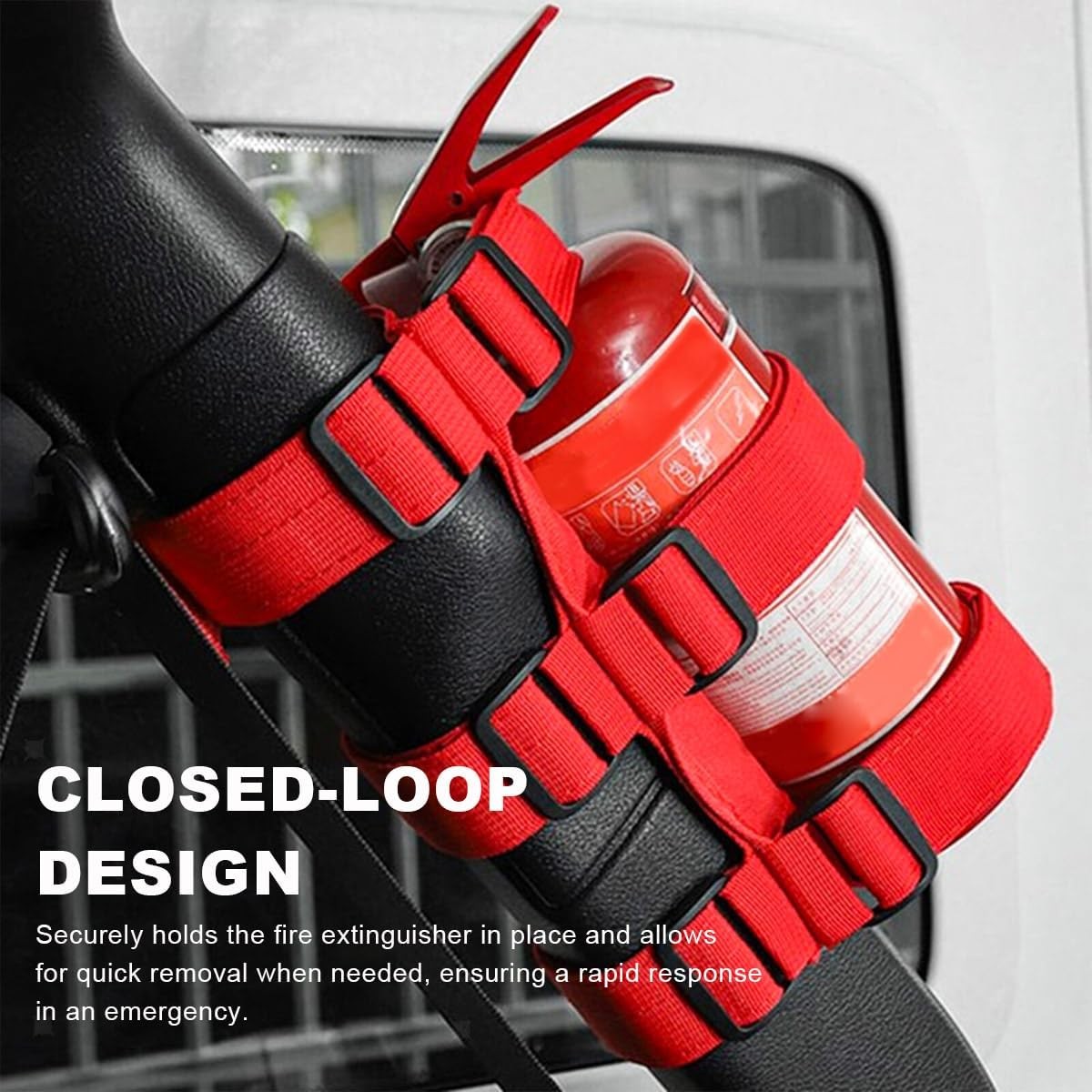 Fire Extinguisher Holder Roll Bar Mount Strap Jeep Wrangler