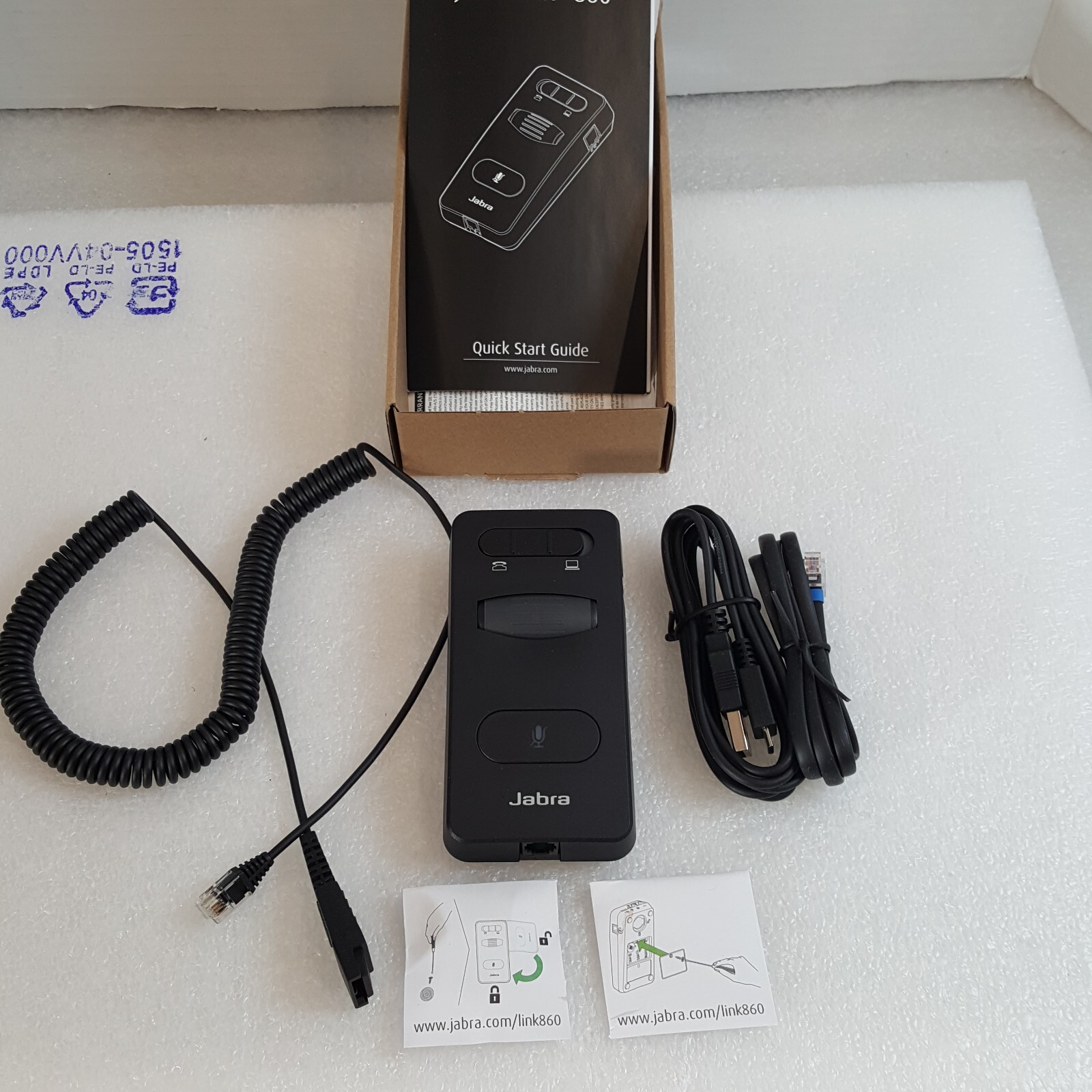 Jabra LINK 860 ENA003 Black Wireless Digital Telephone Audio Headset Amplifier