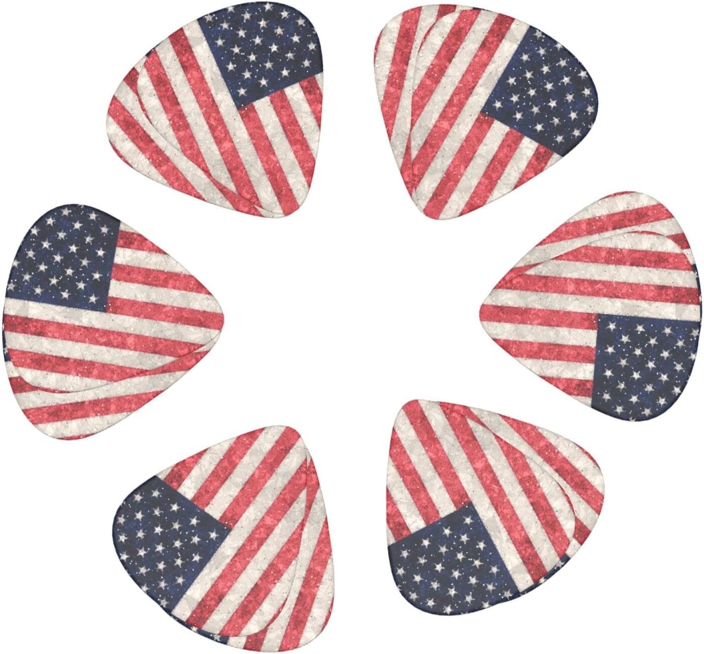 2 PACKAGE PERRI'S RED, WHITE AND BLUE GUITAR PICKS...6 PICK ASSORTED/PKG
