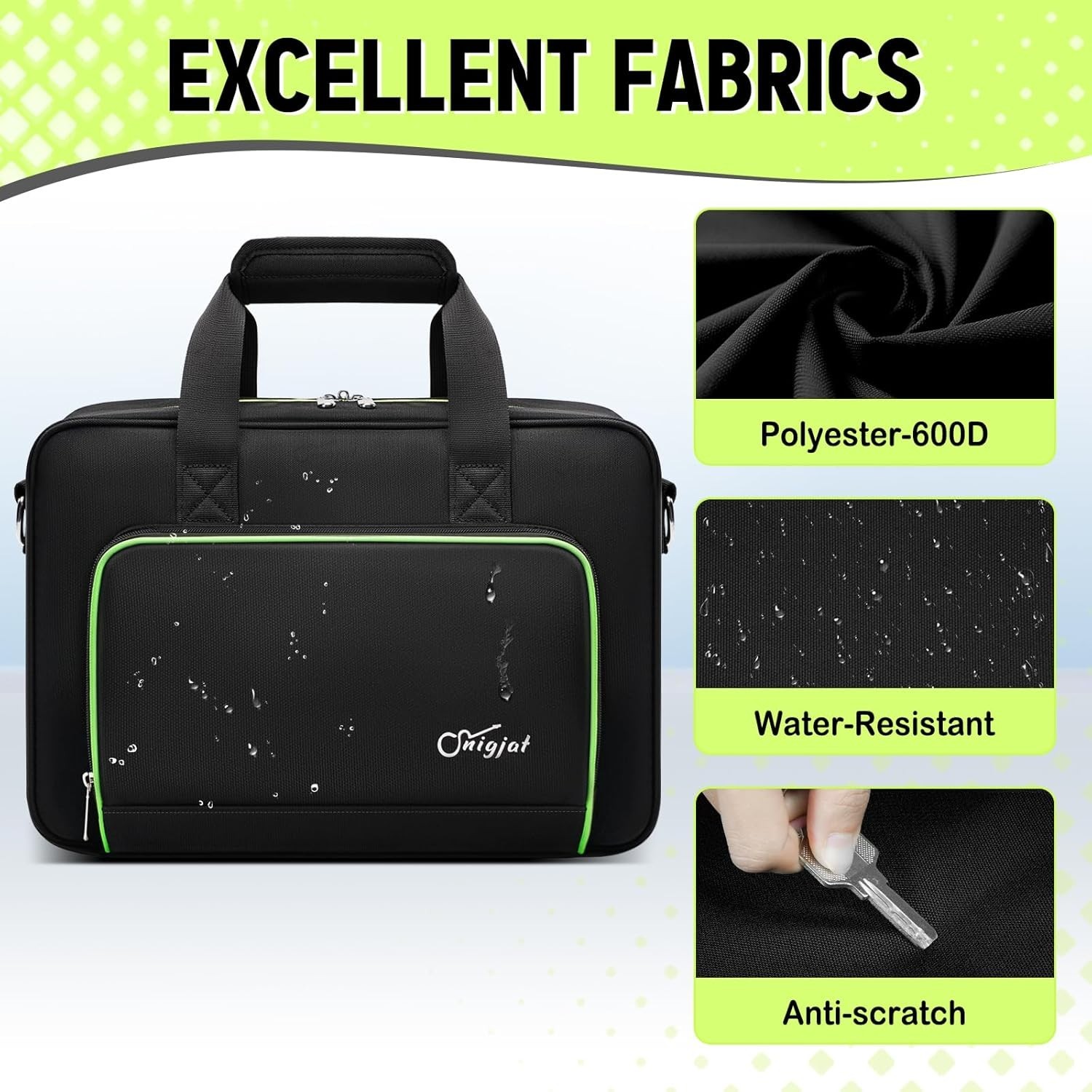 Stylish DJ Controller Bag with Solid Pattern and Organized Storage Compartments