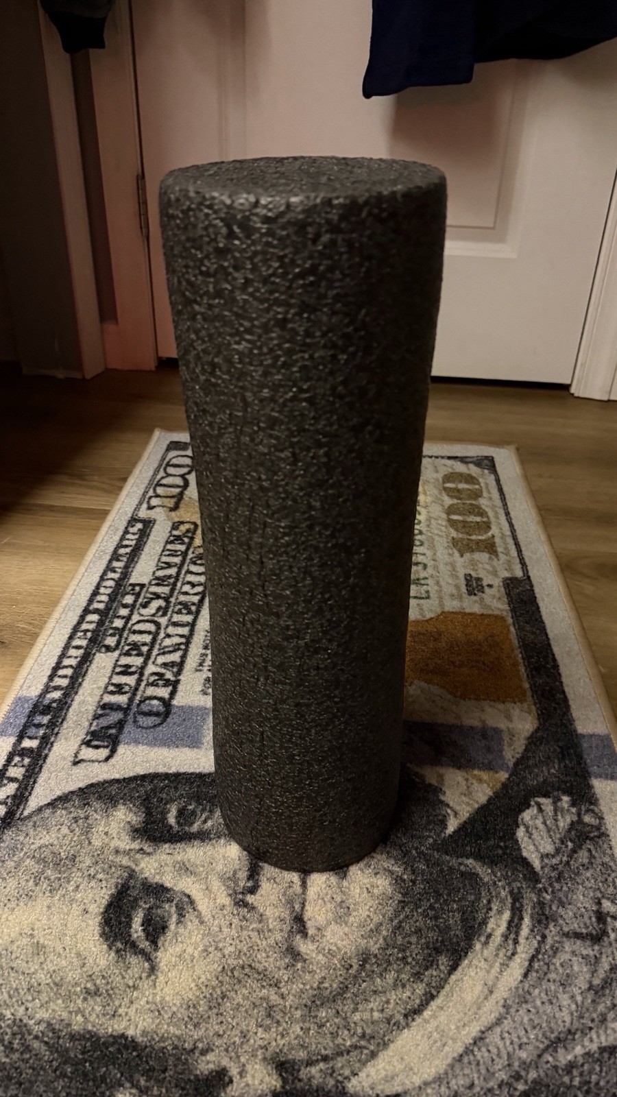 Round Foam Roller - Black, 24 Inches