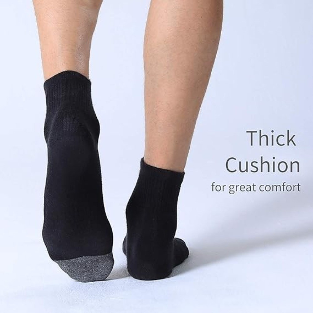 6 Pack Men's Ankle Running Socks Athletic Sports Socks Size 9-12