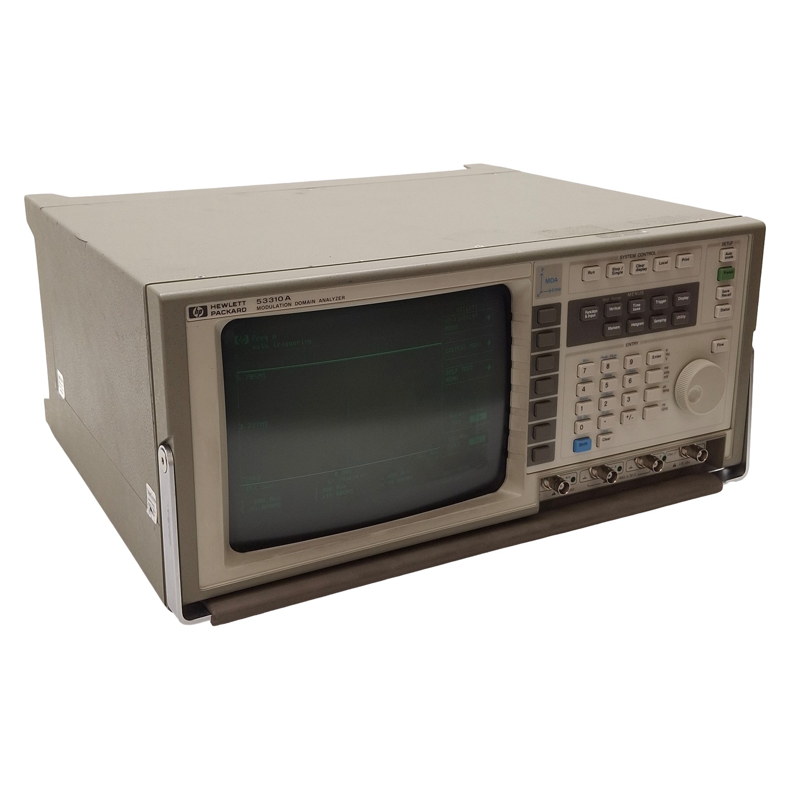 HP 53310A Modulation Domain Analyzer, 3-Channel, 10Hz-2.5GHz *Broken Tab*