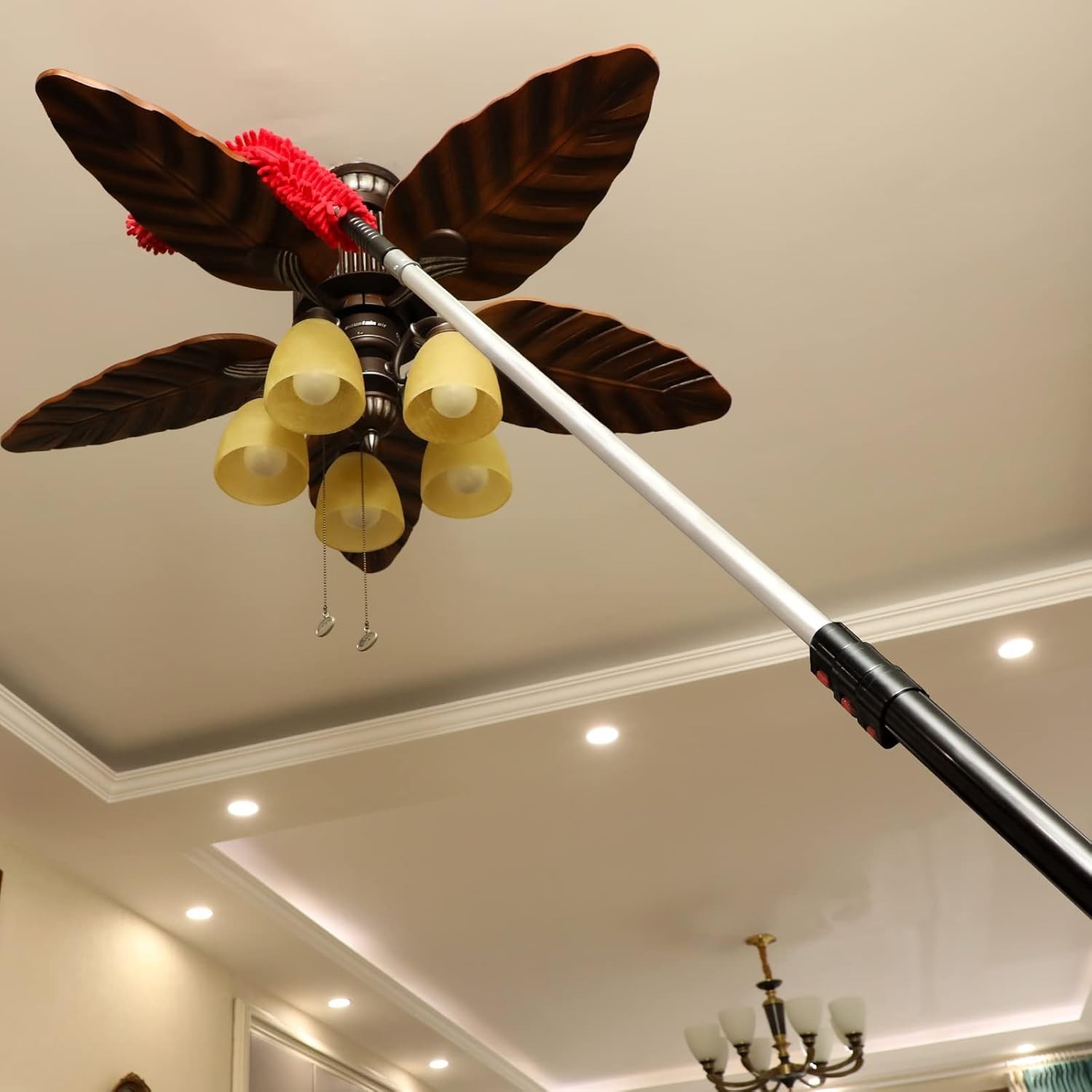 High Dusting Kit - Telescopic Pole & Microfiber Duster