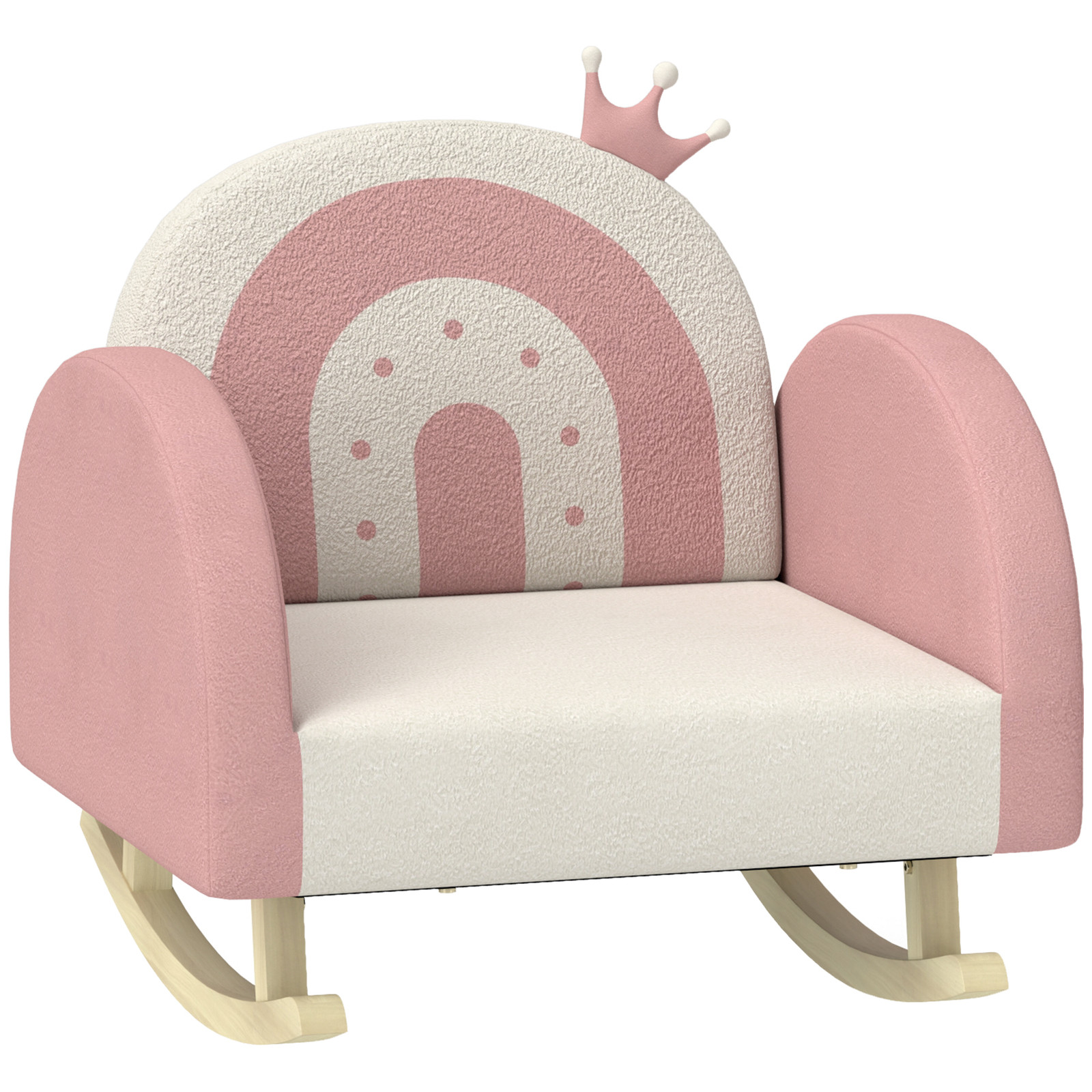 Kids Sofa, Rocking Toddler Sofa Chair, Gift for 18-36 Months, Pink