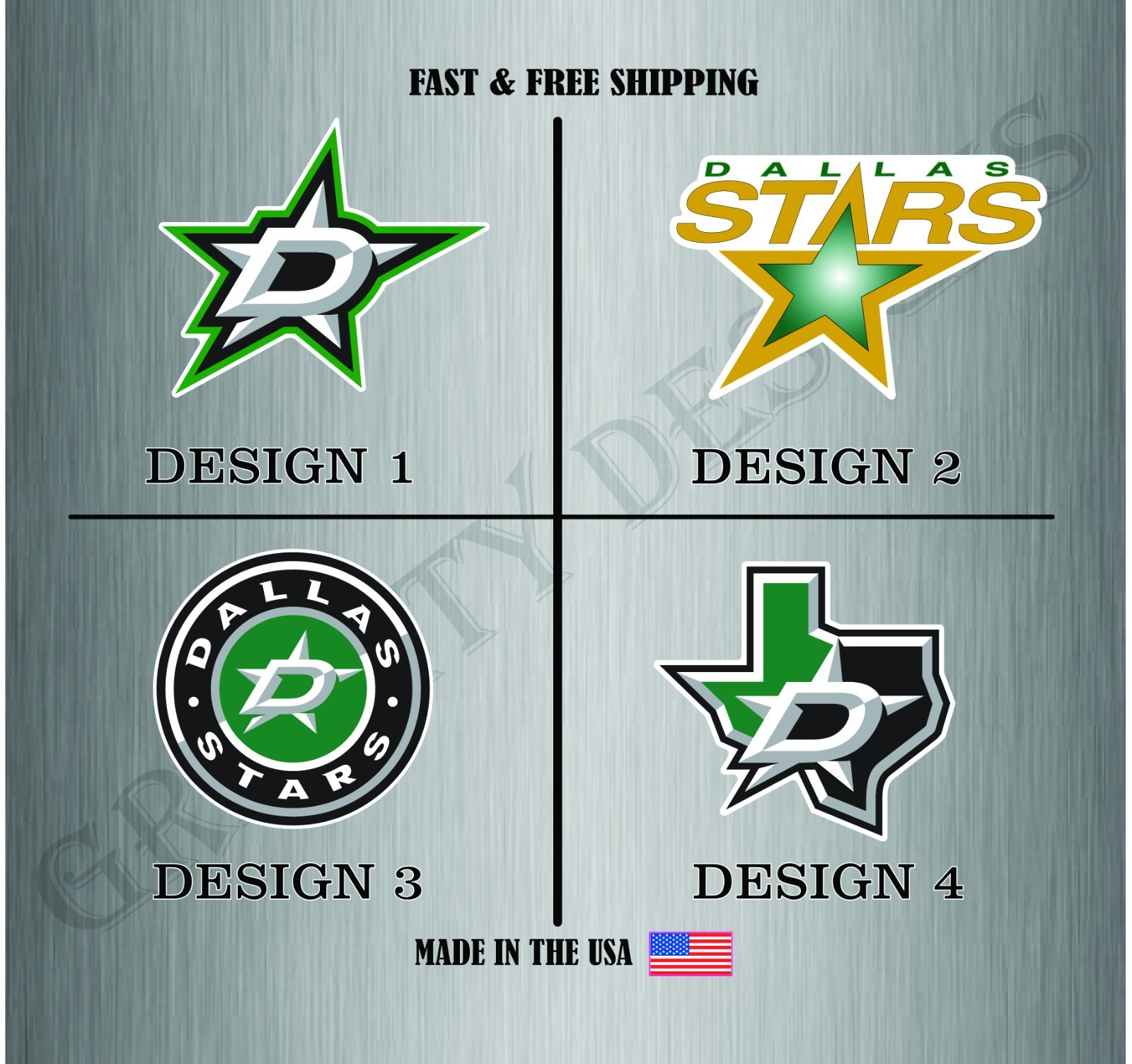 DALLAS STARS HOCKEY NHL LOGO VINYL STICKER DECAL CAR TRUCK WATER RESISTANT