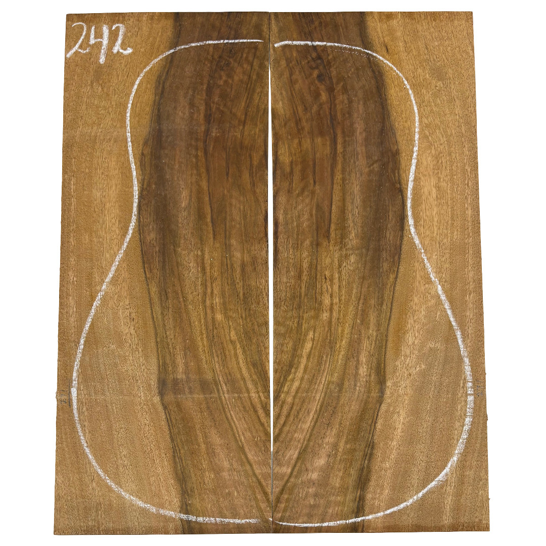 Flame Chocolate Mango Dreadnought Guitar Back Set #242
