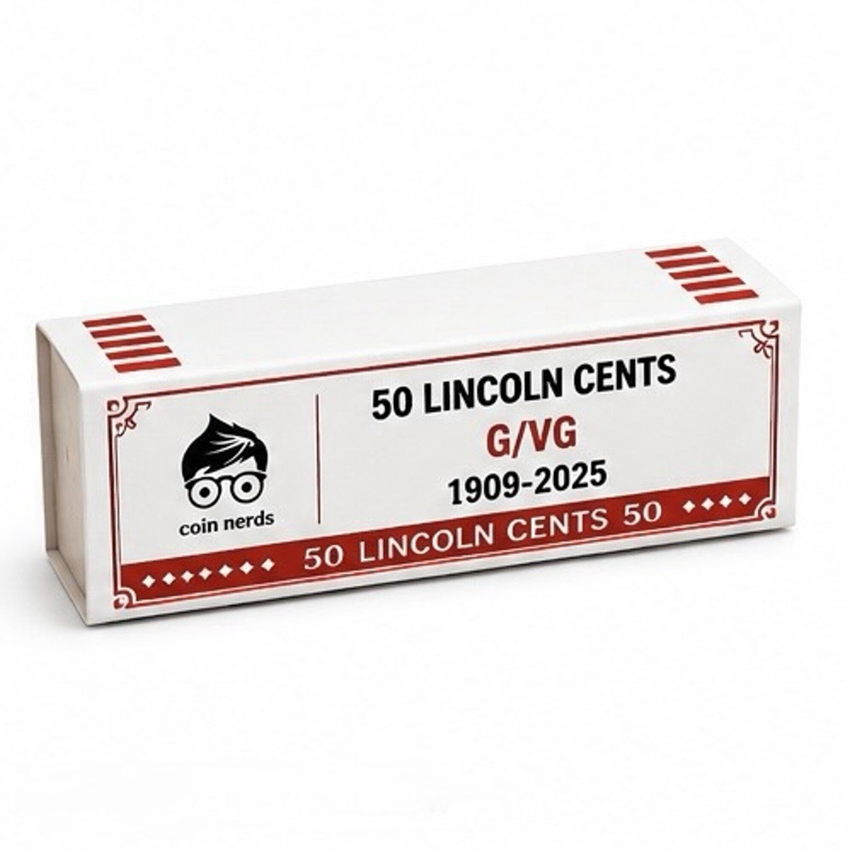 50 G/VG+ Lincoln Cents 1909-2025 Range Collection Filler Penny Tube Roll