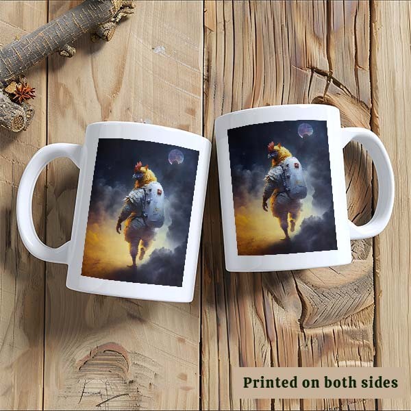 Chicken in Spacesuit Astronaut - Funny Animals Mug