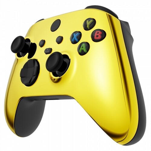 Chrome Gold Xbox One Series S|X SMART Custom Rapid Fire Modded Controller FPS