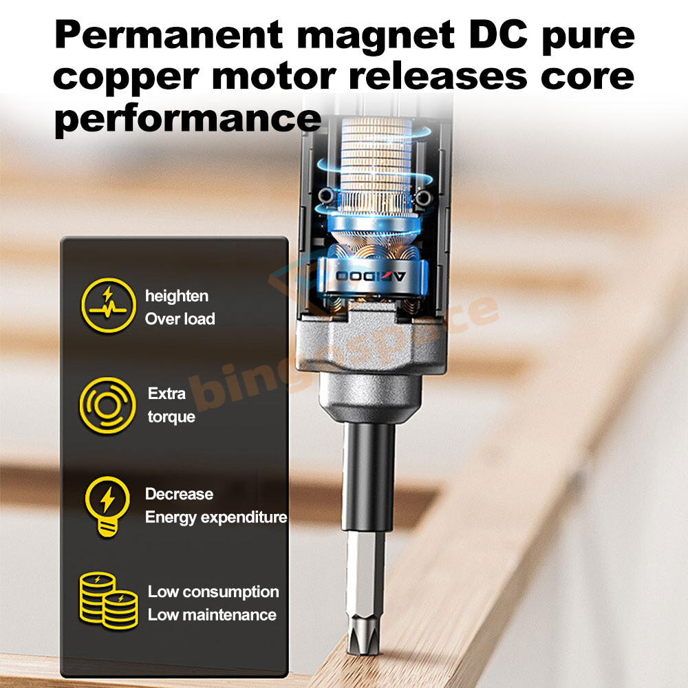 Cordless Electric Screwdriver Powerful Rechargeable Screwdriver Bit Power Tools