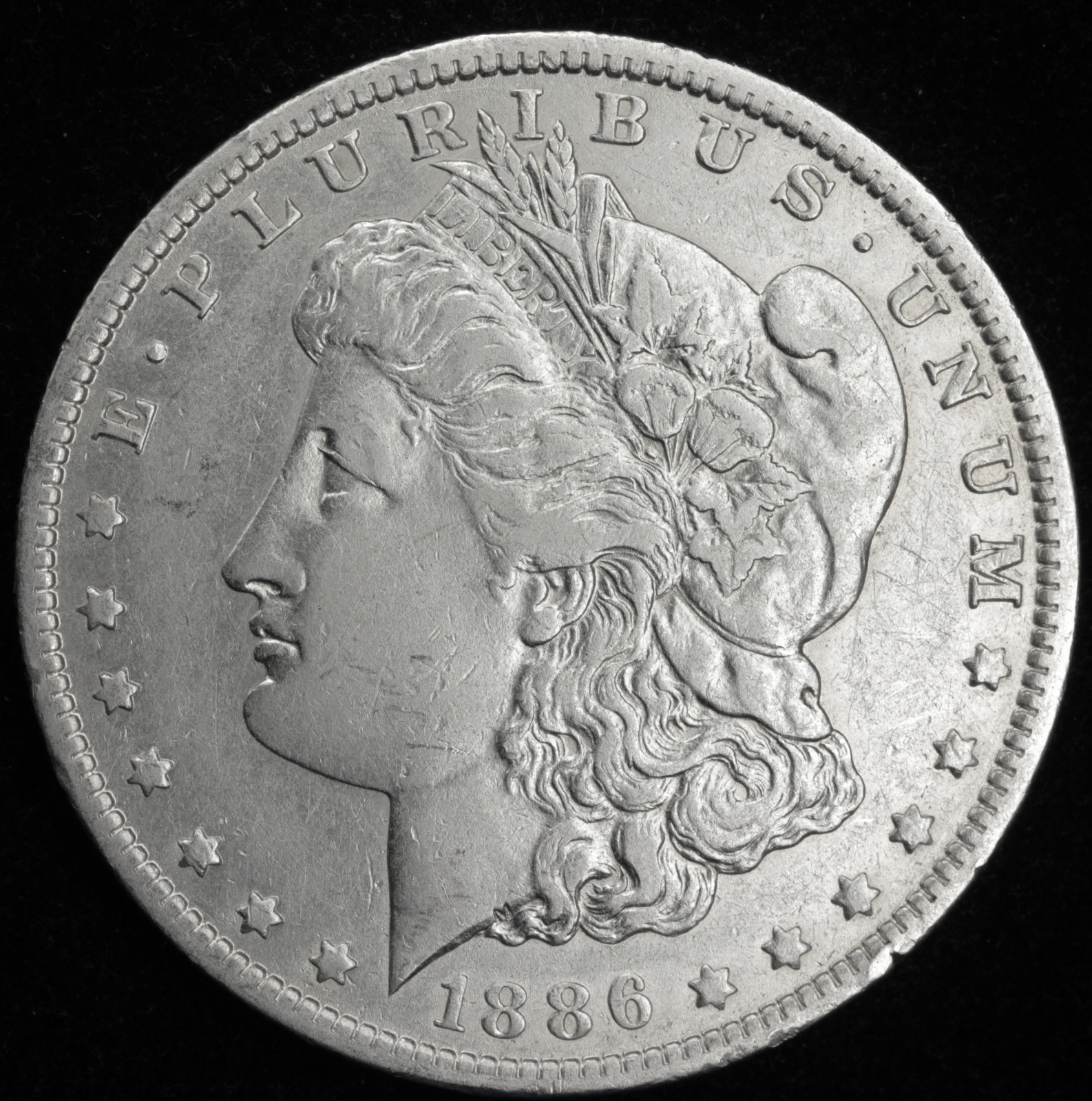 1886-o Morgan Silver Dollar.  High Grade.  (Inventory D)