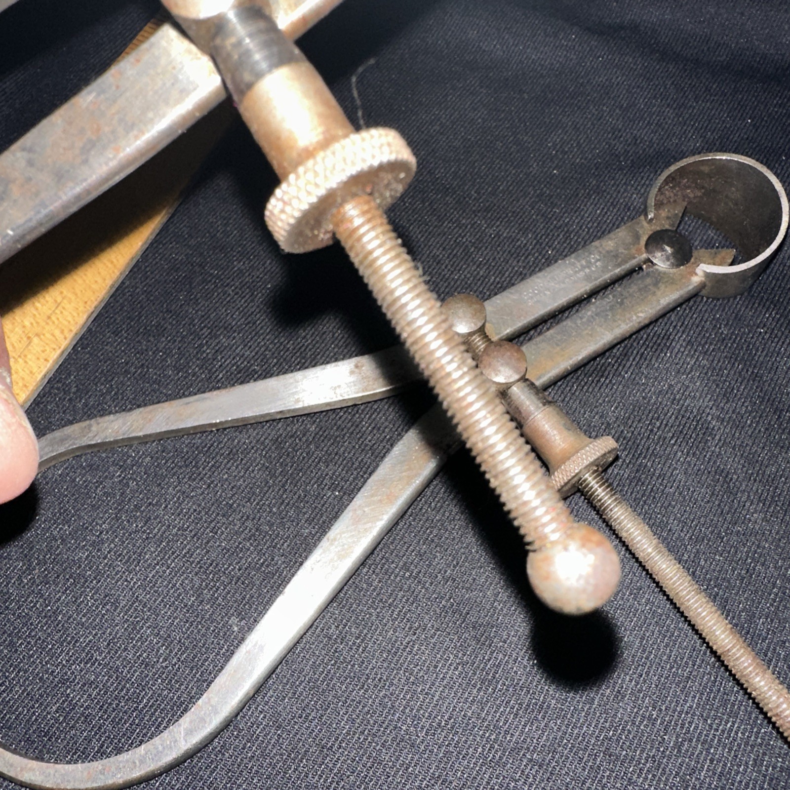 2 Goodell-Pratt INSIDE & OUTSIDE SPRING DIVIDER CALIPERS. Used Machinest Tools