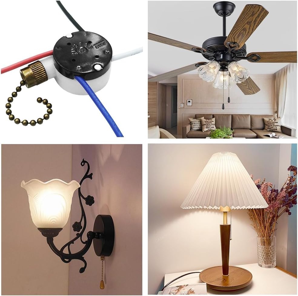 Ceiling Fan Switch 3 Speed 4 Wire Replacement Part for Hunter Hampton Bay