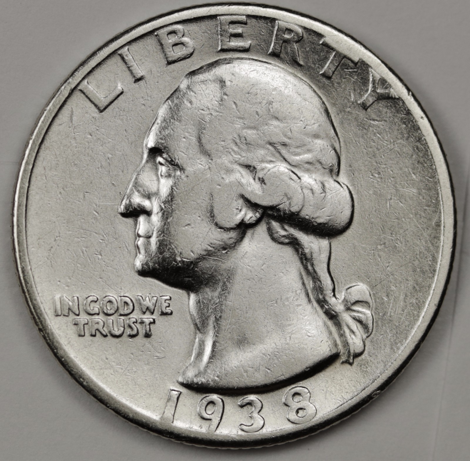 1938-s Washington Quarter.  High Grade.  100331  (Inventory A)