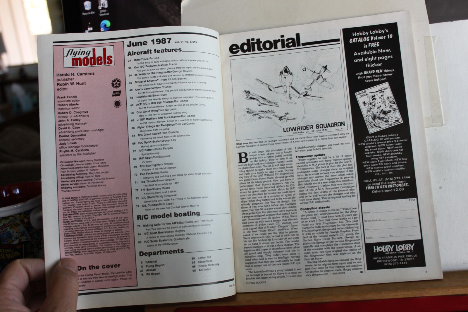 Flying Models June 1987