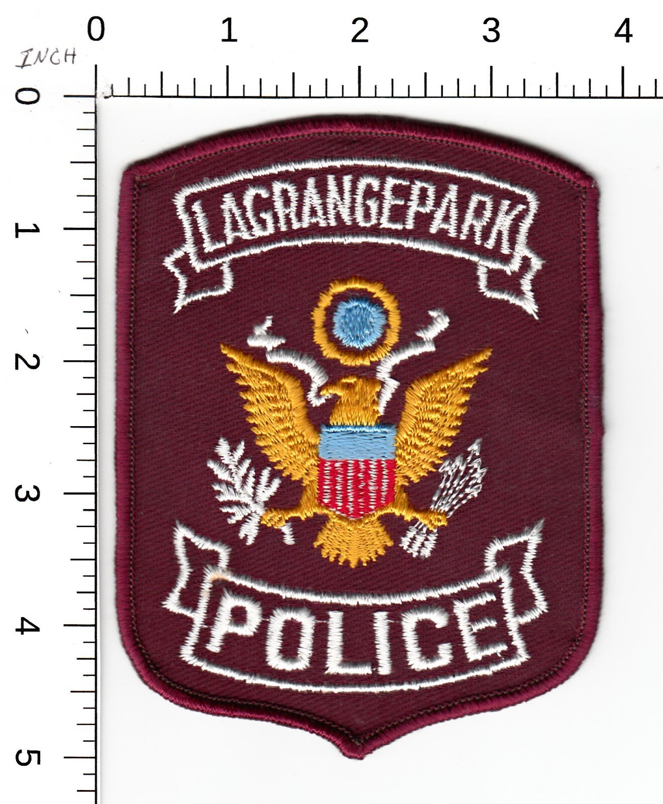 VINTAGE CC BACKING LA GRANGE PARK ILLINOIS POLICE COLLECTIBLE PATCH
