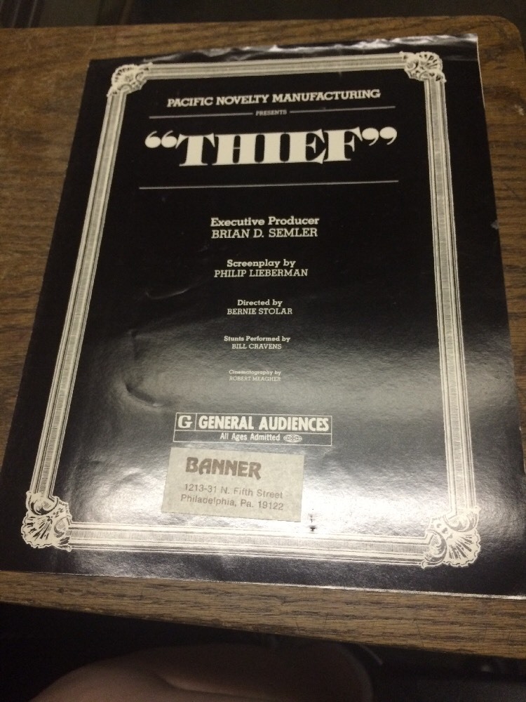 Pacific Novelty THIEF Arcade Video Game flyer- original...fold out too!