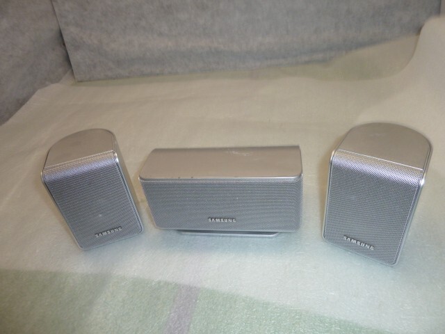 3 Samsung Home Audio Speakers | Model: PSFS610E & PSCS610E, 4 Ohm, Silver