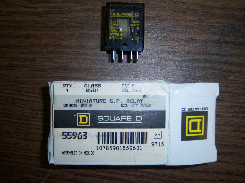 SQUARE D MINIATURE G.P. RELAY 55963 ~NIB~ FREE SHIP TO USA