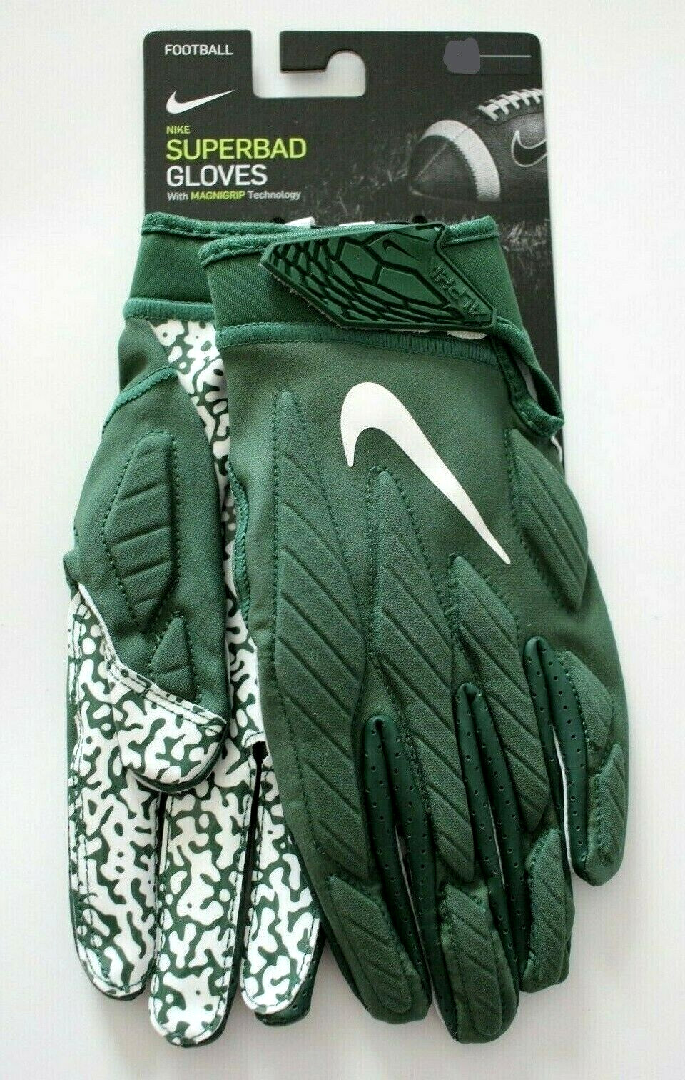 Nike NFL Superbad 5.0 Football Gloves Men's 2XL XXL Fir/White Mens