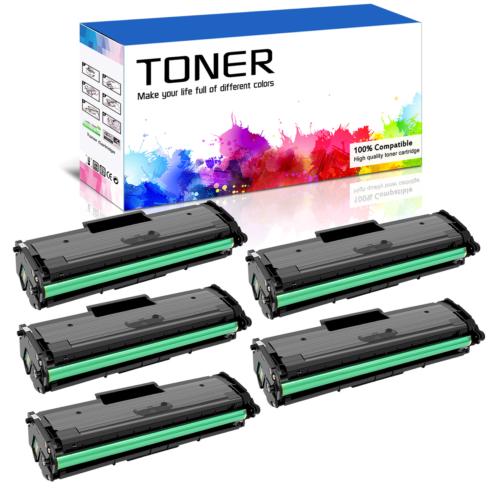 5PK MLT-D101S Toner for Samsung SCX-3406W SCX-3406HW SF-761 SF-761P SCX-3405FW