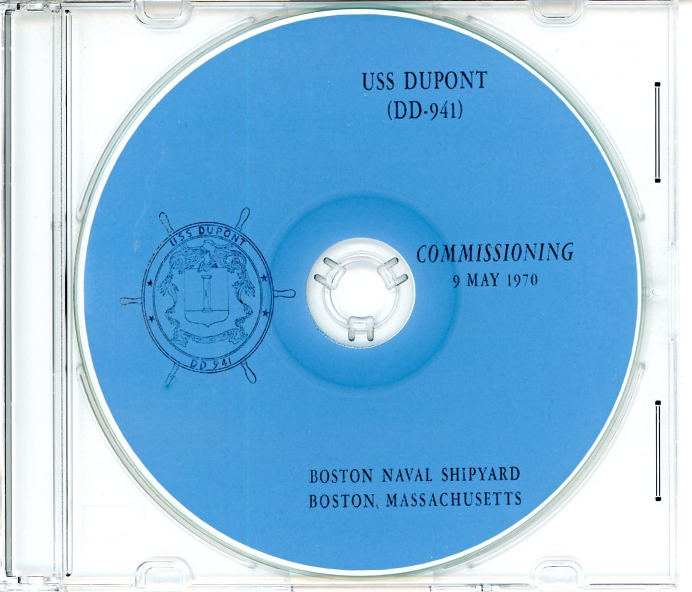 USS DuPont DD 941 Commissioning Program 1970  Navy Plank Owners