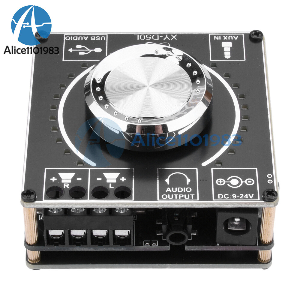 D50L Bluetooth 5.1 Stereo Audio Power Amplifier Board Rhythm Light APP Control