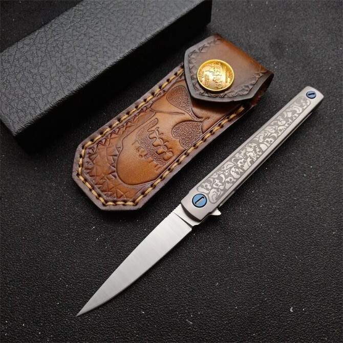 7''New Assisted Opening M390 Blade Full TC4 TITANIUM Handle Folding Knife 60HRC