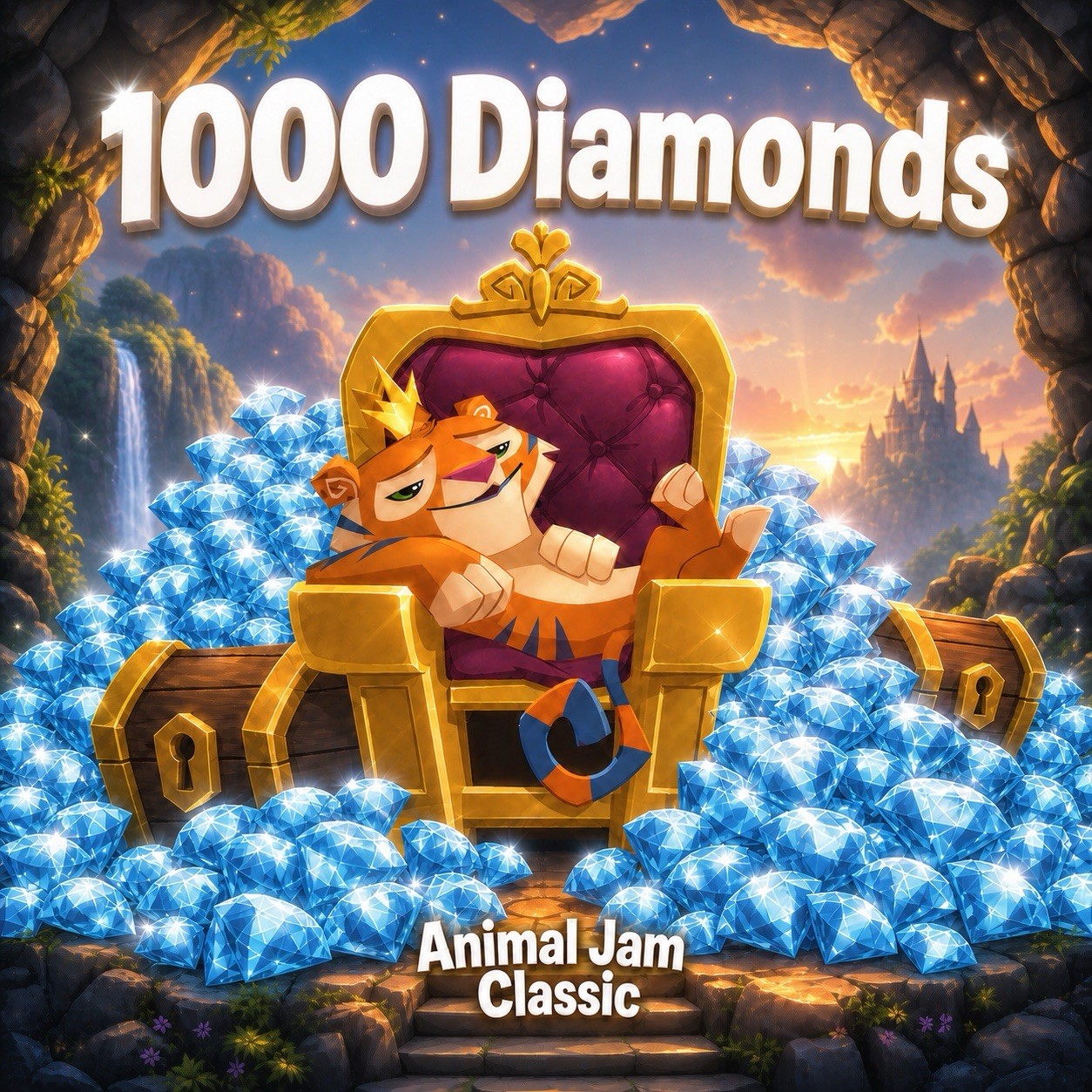 Animal Jam CLASSIC 1000, 500, 250, 100 Diamonds (CHEAPEST)  (READ DESC FIRST)