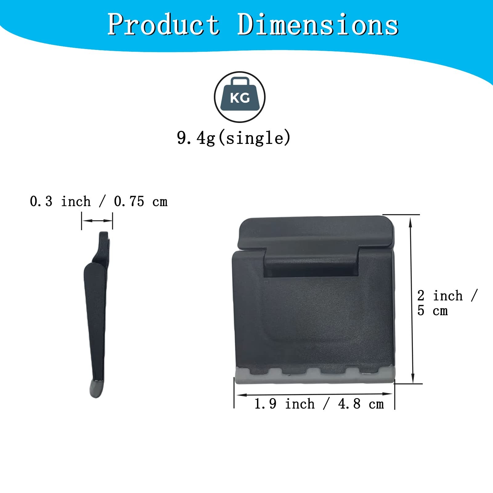 2 PCS Portable Computer Keyboard Riser Invisible Plastic Feet Tilt Stand