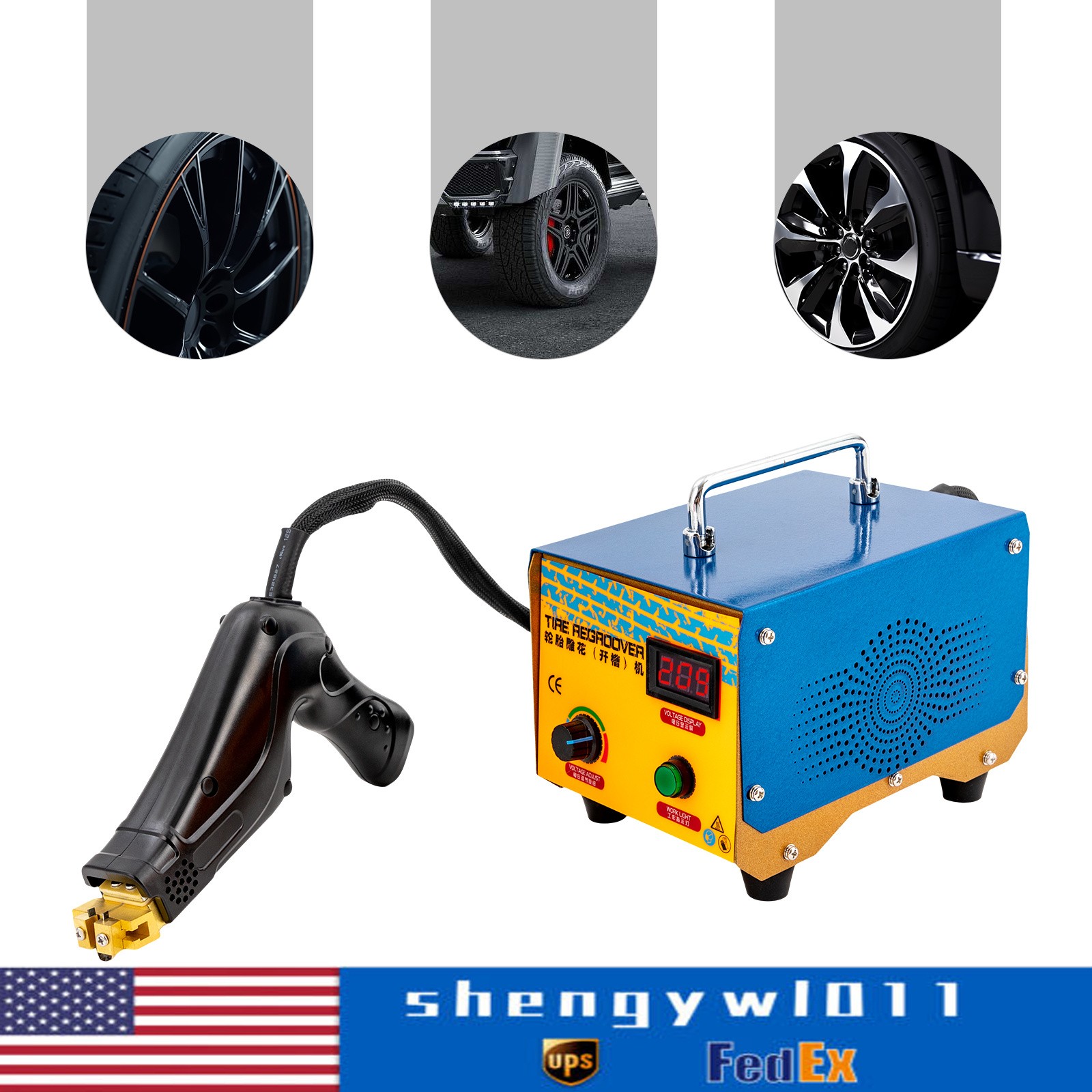 1000W  Truck Tire Groover Rubber Cutter Regroover Tyre Grooving Machine W/ Blade