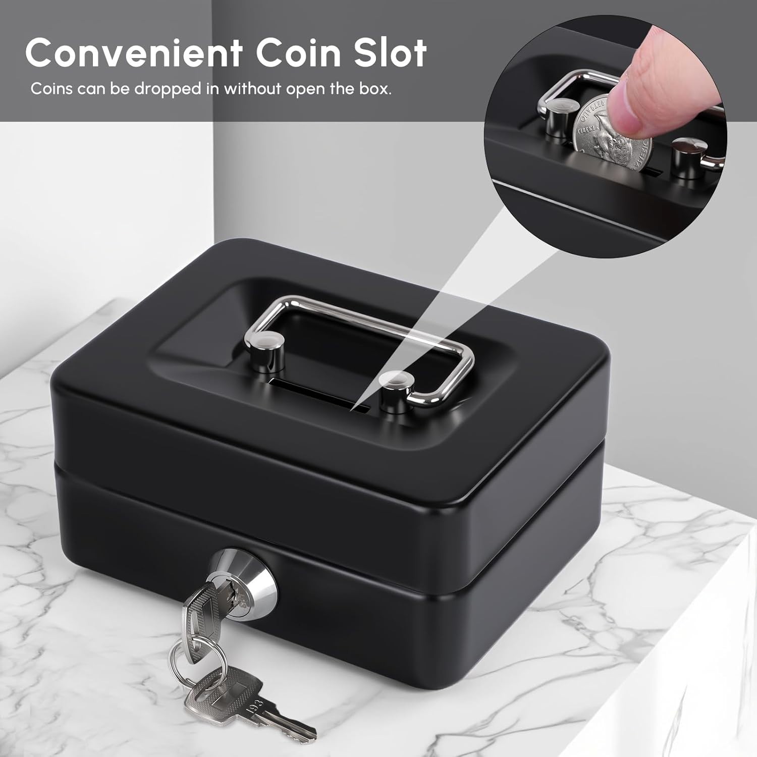Fire Chest Fireproof Safe Lock Hidden Box Hide Money Cash,Document with Key Lock