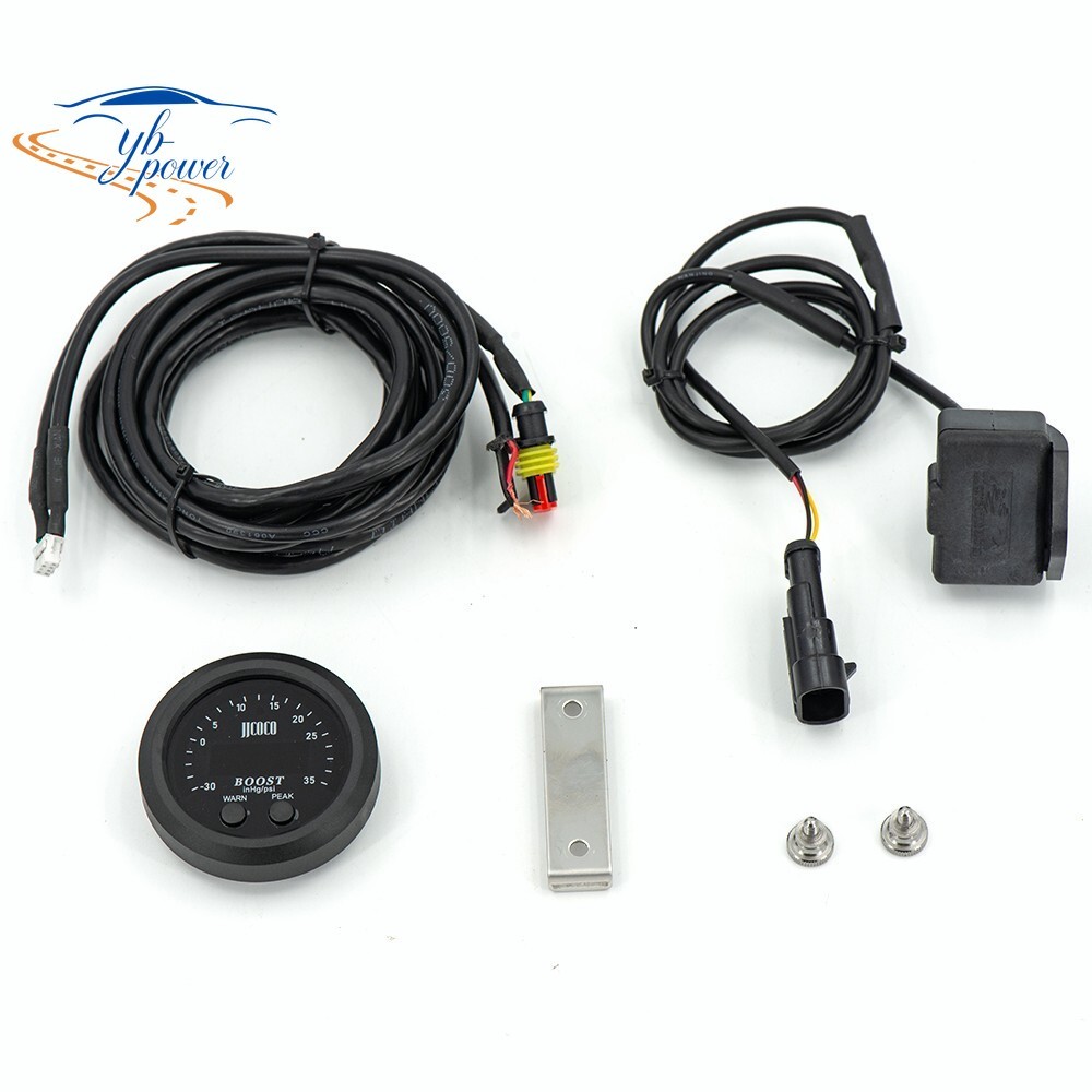 52MM 30PSI ~ 35PSI Boost Gauge Ultra-Thin Round with Red and Green LED Display