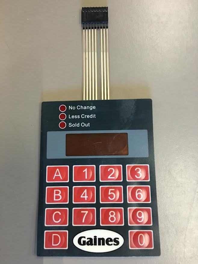 GAINES VM750A VENDING MACHINE KEY PAD FORTUNE RESOURCES PARAMOUNT
