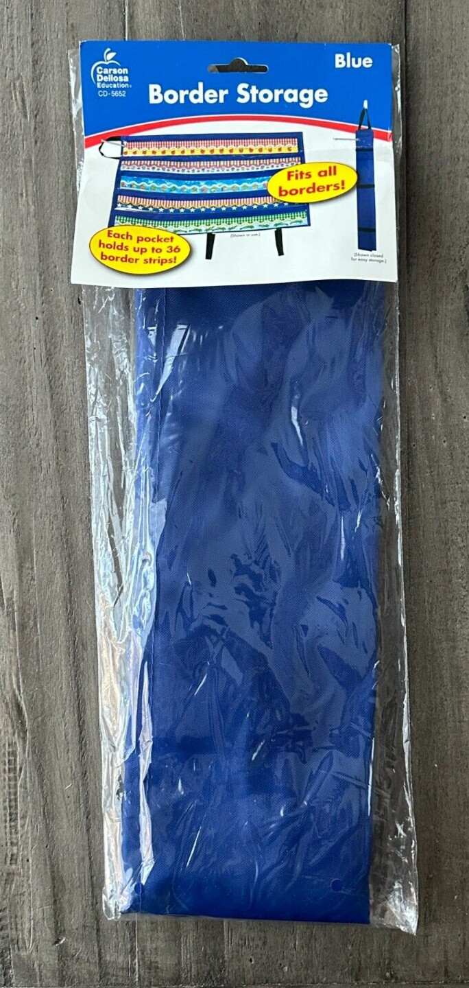 Carson-Dellosa Publishing Border Storage Pocket Chart Blue 41" x 25"