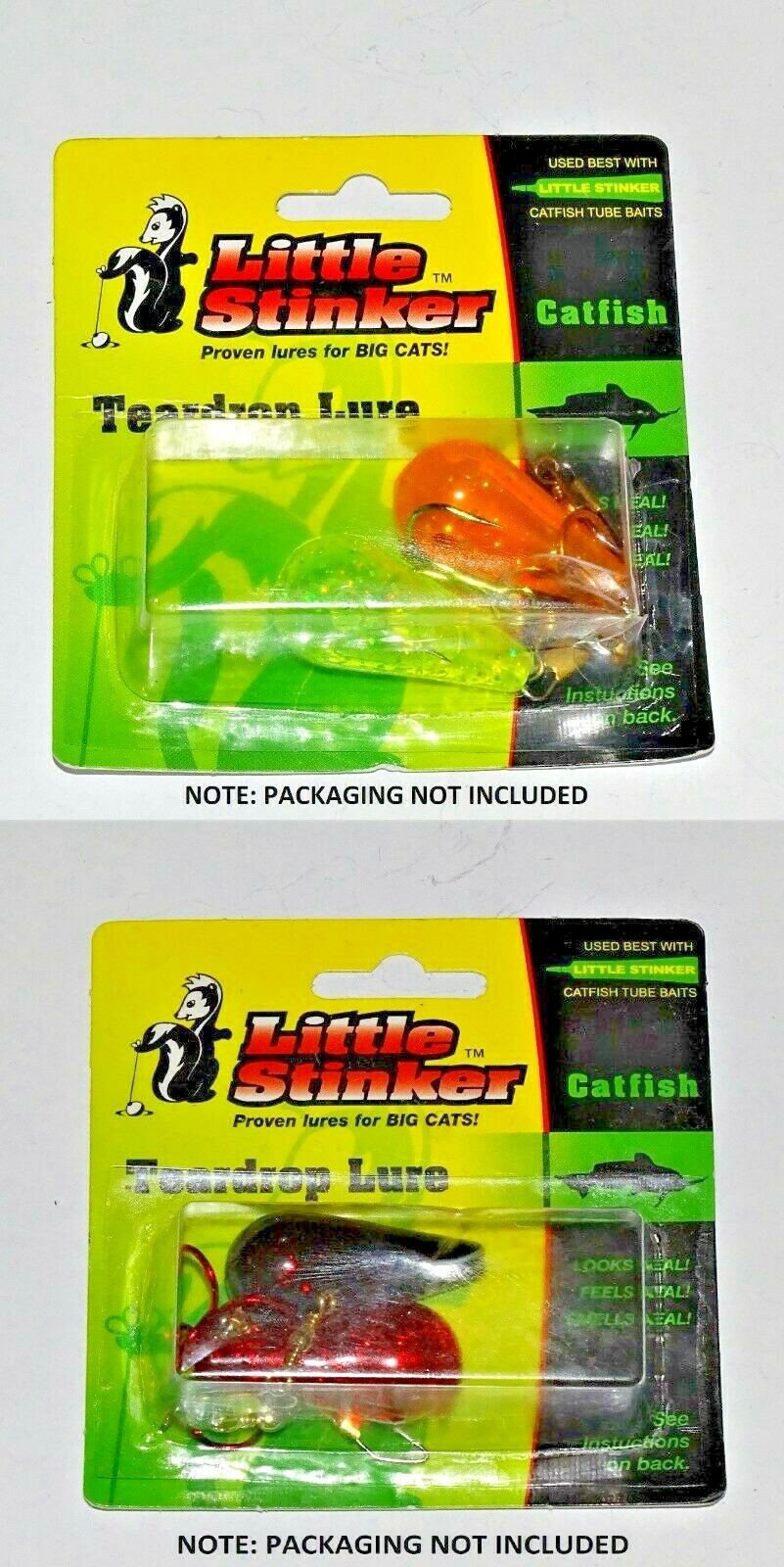 12 pc Lot - LITTLE STINKER CATFISH TEARDROP LURES **CHOOSE COLOR** & **SAVE$$$**