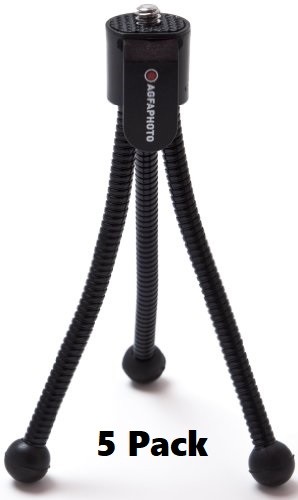 Agfa 5" Flexible Tabletop Tripod - Black **5 Pack**