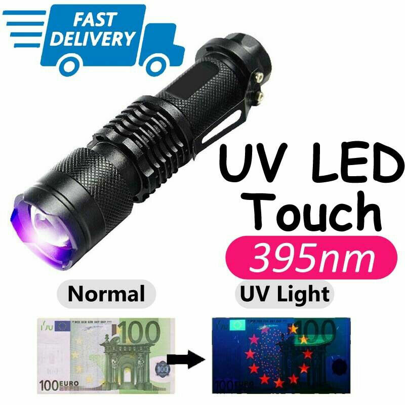 UV Ultra Violet LED Flashlight Blacklight Light 395 NM Inspection Lamp Torch US