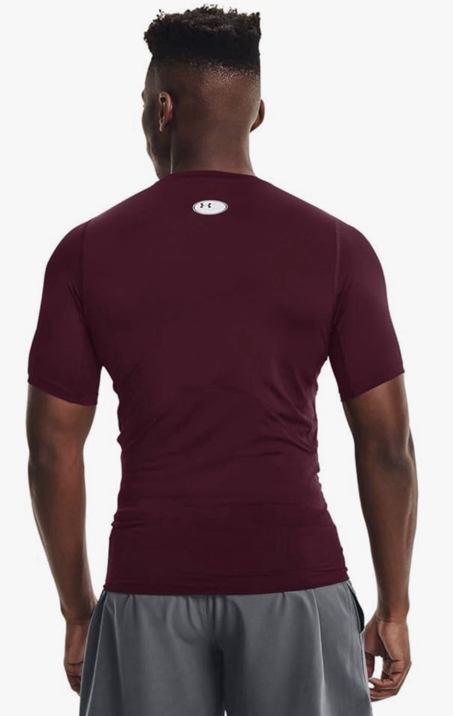 Under Armour Men's HeatGear Short Sleeve Compression Shirt Sz XL Maroon 1361518