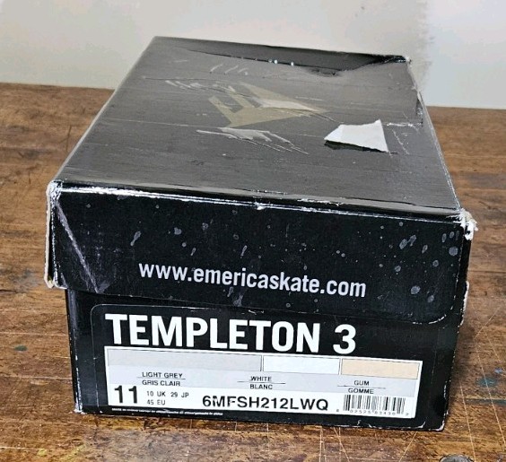 Emerica Templeton 3 Grey Shoes Men's US Size 11 Signed