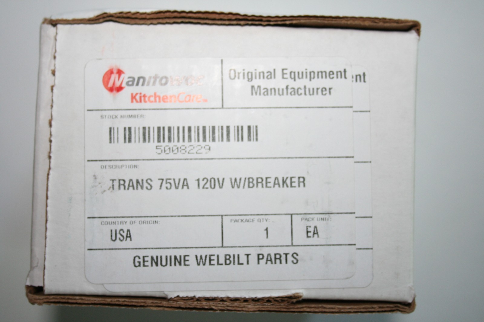 MANITOWOC 5008229 TRANS 75VA 120V W/BREAKER (5008229)  ~ Free Shipping