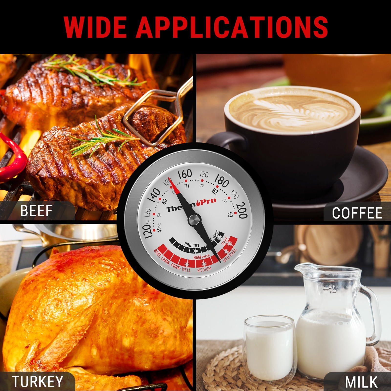 TempPro TP920 Bluetooth Wireless Meat Thermometer 4-Piece BBQ Cooking Set