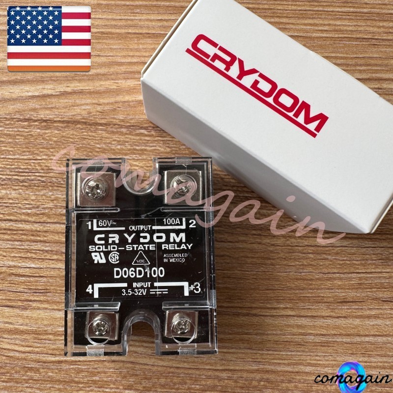 Solid State Relay Panel Mount Output 100A 60V Input 3.5-32VDC For Crydom D06D100